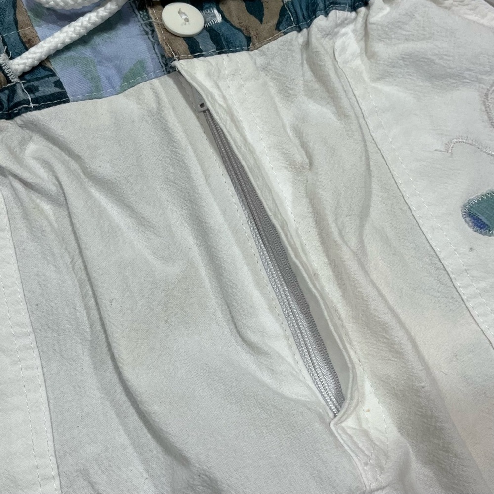 White Boho Patchwork Pants Drawstring Hippie Fest… - image 5